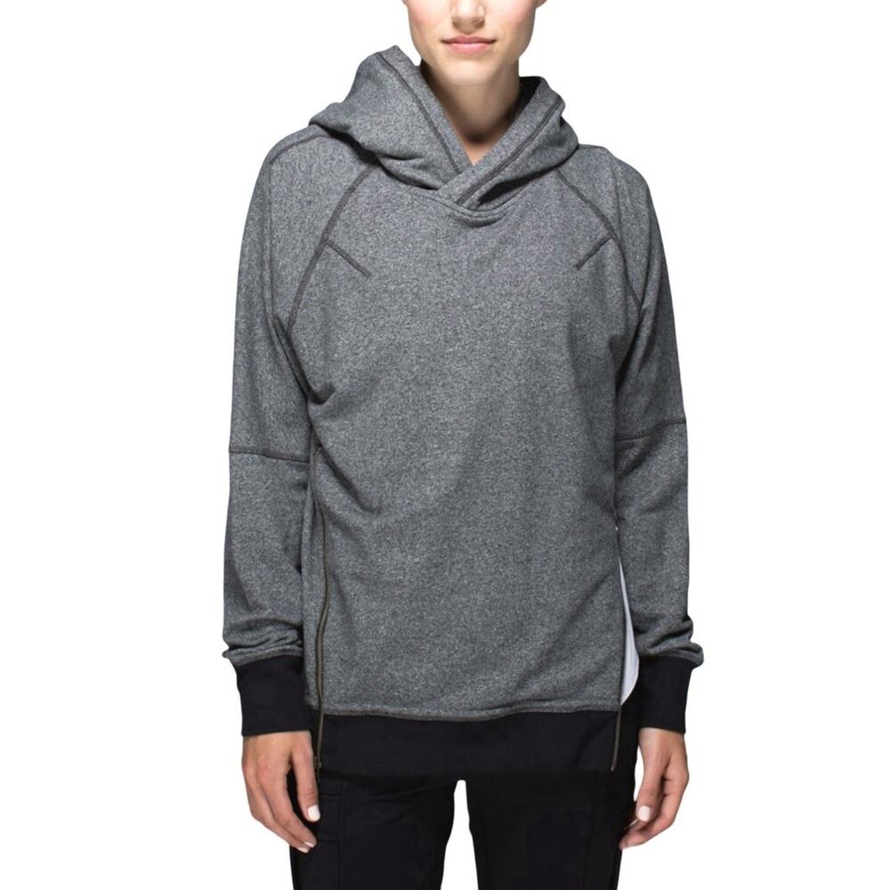 Lululemon Om & Roam Hoodie Womens Size 6 Gray Soft Touch French Terry Pullover - Picture 3 of 7